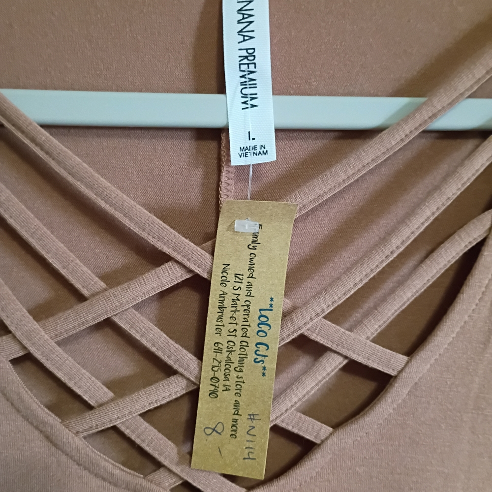 Banana Premium Tan Strappy Top